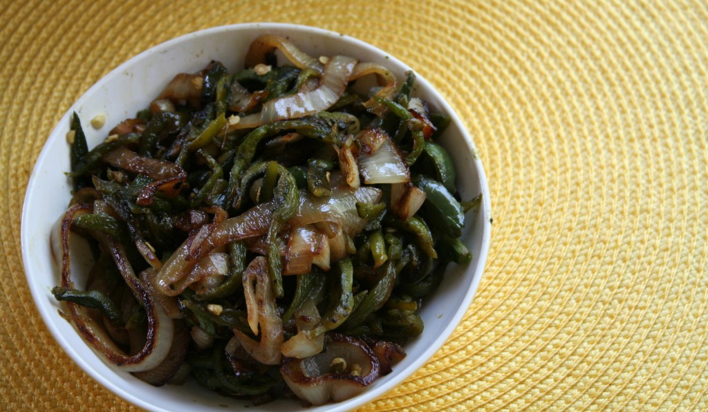 Rajas and onions
