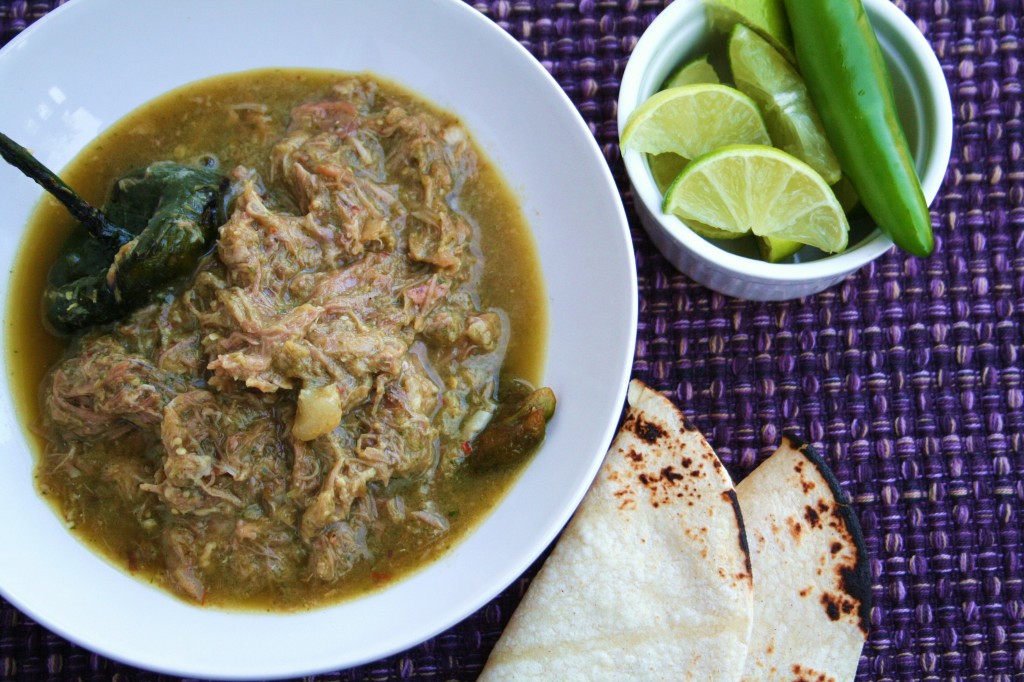 Slow Cooked Shreded Pork with Chile Verde