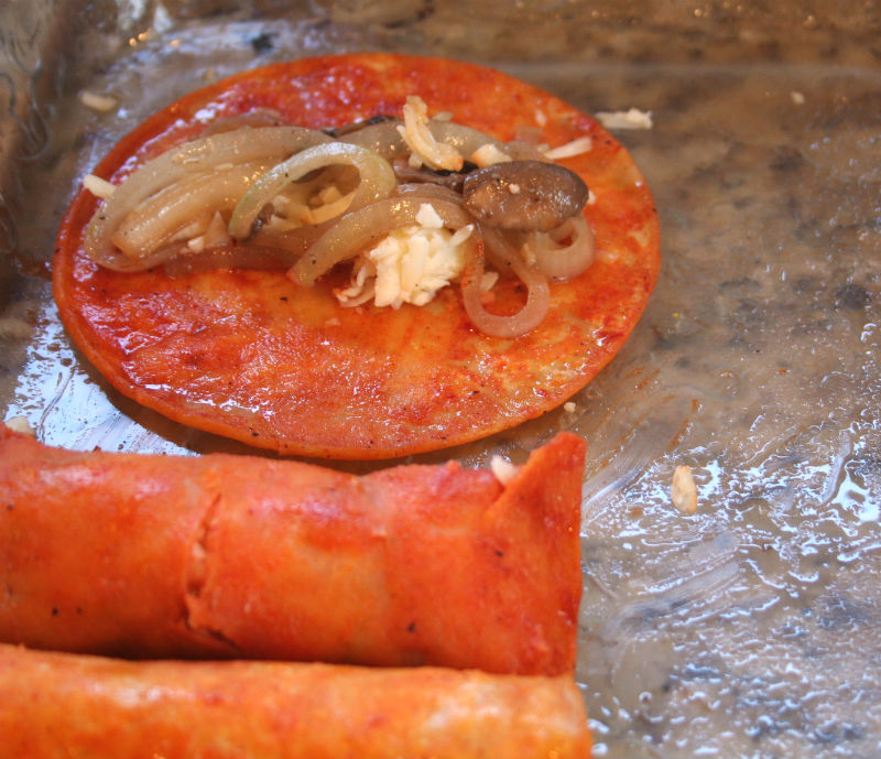 Red Enchiladas Stuffed with Mushrooms and Onions - Latino Foodie