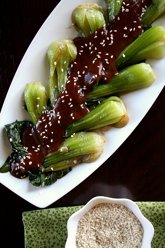 Braised Bok Choy with Mole 5