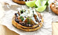 SOPES WITH CHICKEN TINGA AND BABY BOK CHOY
