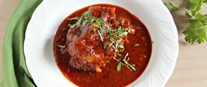BRAISED OXTAIL IN A GUAJILLO SAUCE