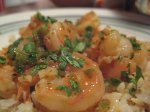 Braised shrimp