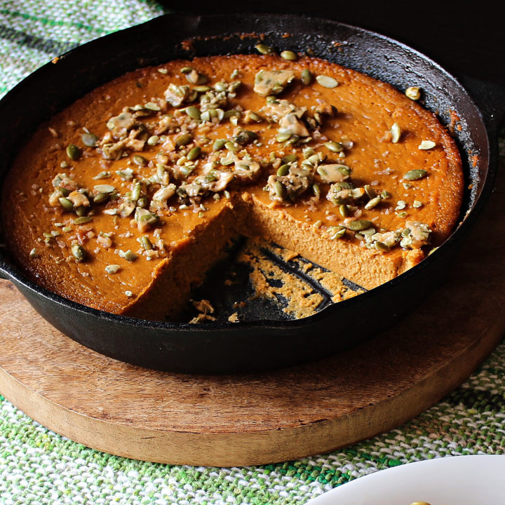 Skillet Pumpkin Custard Pie